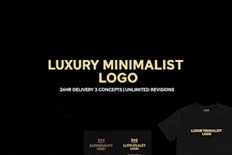 design minimalist luxury logo for brand identity