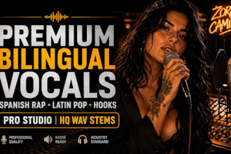write original spanish rap lyrics and record female latin pop rnb vocals