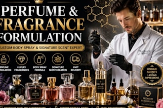 create perfume fragrance and body spray formulas