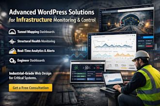 build wordpress website with infrastructure site design and smart monitor portal