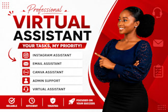 be instagram assistant email assistant canva virtual assistant admin support fb