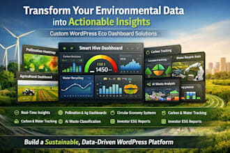 build wordpress website design smart agricultural dashboard circular analytic UX