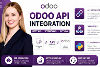 do odoo api integration connect external app via rest api, webhooks and python