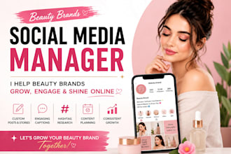 manage social media for beauty, skincare, and haircare brands