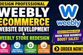 design professional weebly ecommerce website development weebly store redesign