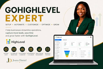 setup gohighlevel CRM, funnels, automation and saas
