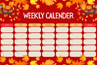 design custom planner, wall calender, notebook cover, tracker,  workbook design