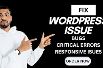 fix wordpress issues, bugs, errors, fix wordpress critical error, fix website