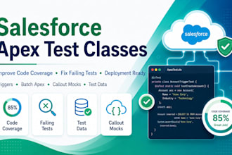 write salesforce apex test classes and improve code coverage
