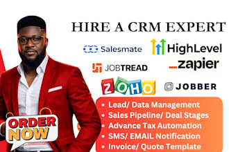 jobber ghl automation hubspot jobtread invoice zoho salesmate zapier integration