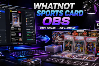 set up obs studio for whatnot sports card breaks and live auctions