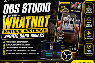 setup obs studio for whatnot vertical live auctions and sports card breaks