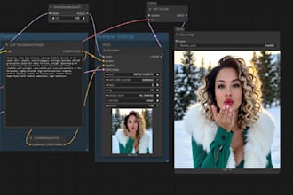 create custom comfyui workflows, lora train for consistent ai characters