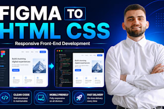 convert figma to responsive HTML CSS website