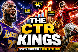 design a high CTR youtube sports thumbnail that boosts your views