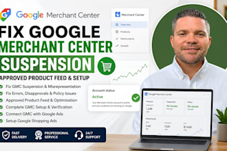 fix google merchant center suspension, approved product feed and setup