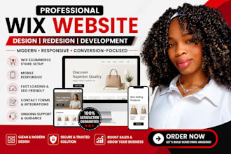 build design wix website redsign wix ecommerce store wix website development