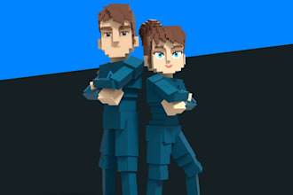 do cute 3d voxel art for your game, nft, sandbox metaverse or animation