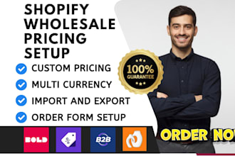 setup shopify wholesale pricing massy sami b2b bss b2b clay b2bridge netwise b2b