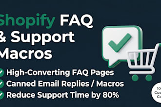 write shopify faq page and customer service templates
