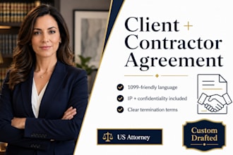 write an airtight client service and independent contractor agreement