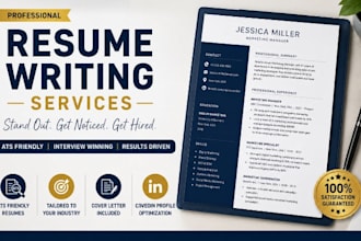 write a professional ats friendly resume CV and cover letter