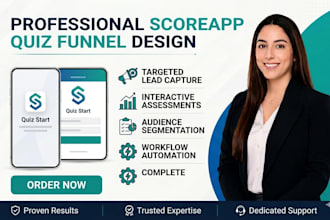build high converting scoreapp quiz scorecard  lead gen and typeform