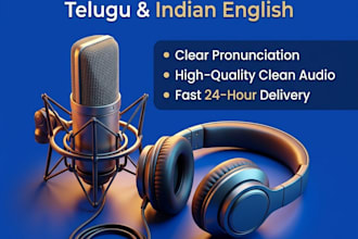 do a professional indian english and telugu voice over