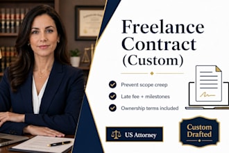 prepare a customized freelance service contract for your business