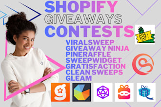 setup shopify giveaway contest viralsweep giveaway ninja pineraffle sweepwidget