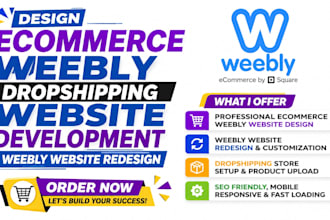 design ecommerce weebly dropshipping website development weebly website redesign