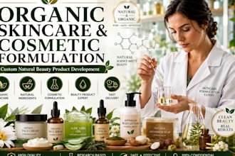 formulate organic skincare and cosmetic products