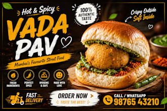design professional food posters and restaurant banners