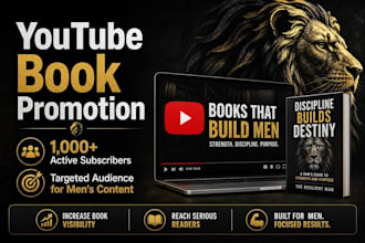 promote your books to my 1000plus subcriber on youtube