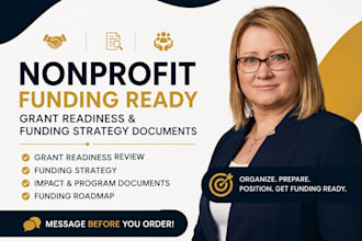 prepare nonprofit grant readiness and funding strategy documents