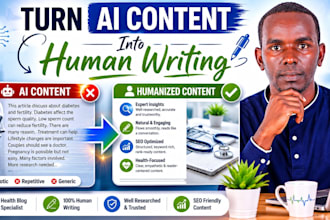 humanize and SEO optimize diabetes health content for blogs and websites