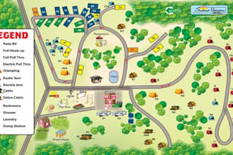 create a custom rv park, campground, or resort map in illustrator