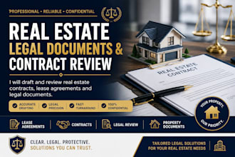 draft and review real estate contracts, lease agreements and legal documents