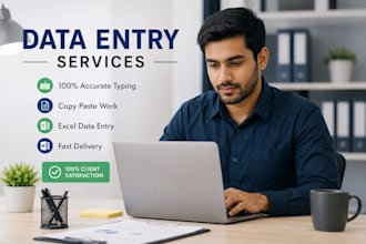 do data entry, typing and copy paste work fast