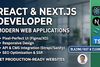 develop high performance react and next js websites