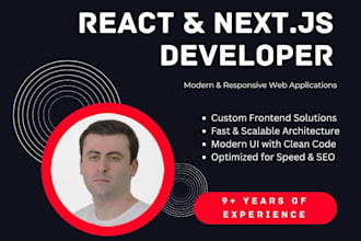develop high performance react and next js websites