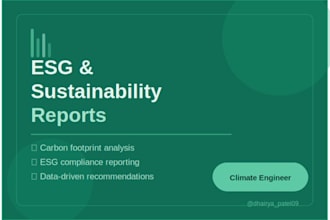 write a professional esg or sustainability report for your business