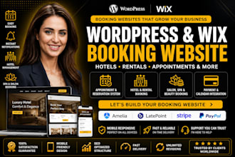 german wix wordpress booking website hotel booking website