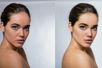 do professional photo retouching and high end skin retouching