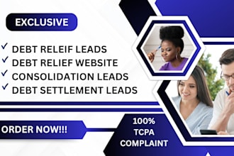 provide debt settlement, debt relief,  live transfer leads