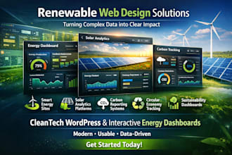 build wordpress website design with clean data visualization layouts