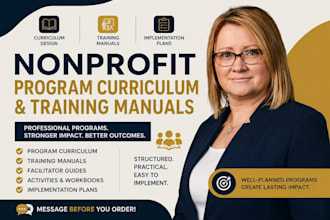 create nonprofit program curriculum training manuals and implementation