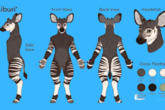 draw furry reference sheet anthro ref sheet fursona ref sheet furry oc