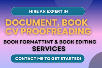 do document proofreading book, and personal statement