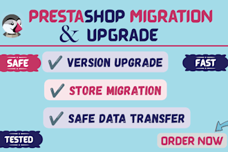 prestashop upgrade, migration, update, clone, backup and bug fixing